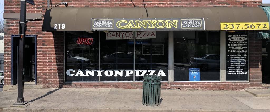 Canyon Pizza | restaurant | 219 E Beaver Ave, State College, PA 16801, USA | 8148675672 OR +1 814-867-5672