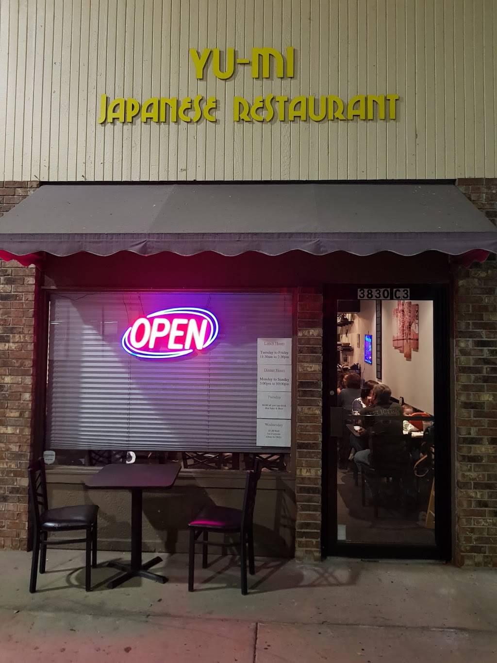 YU-MI Japanese Restaurant | restaurant | 3830-C3, S Nova Rd, Port Orange, FL 32127, USA | 3867560850 OR +1 386-756-0850