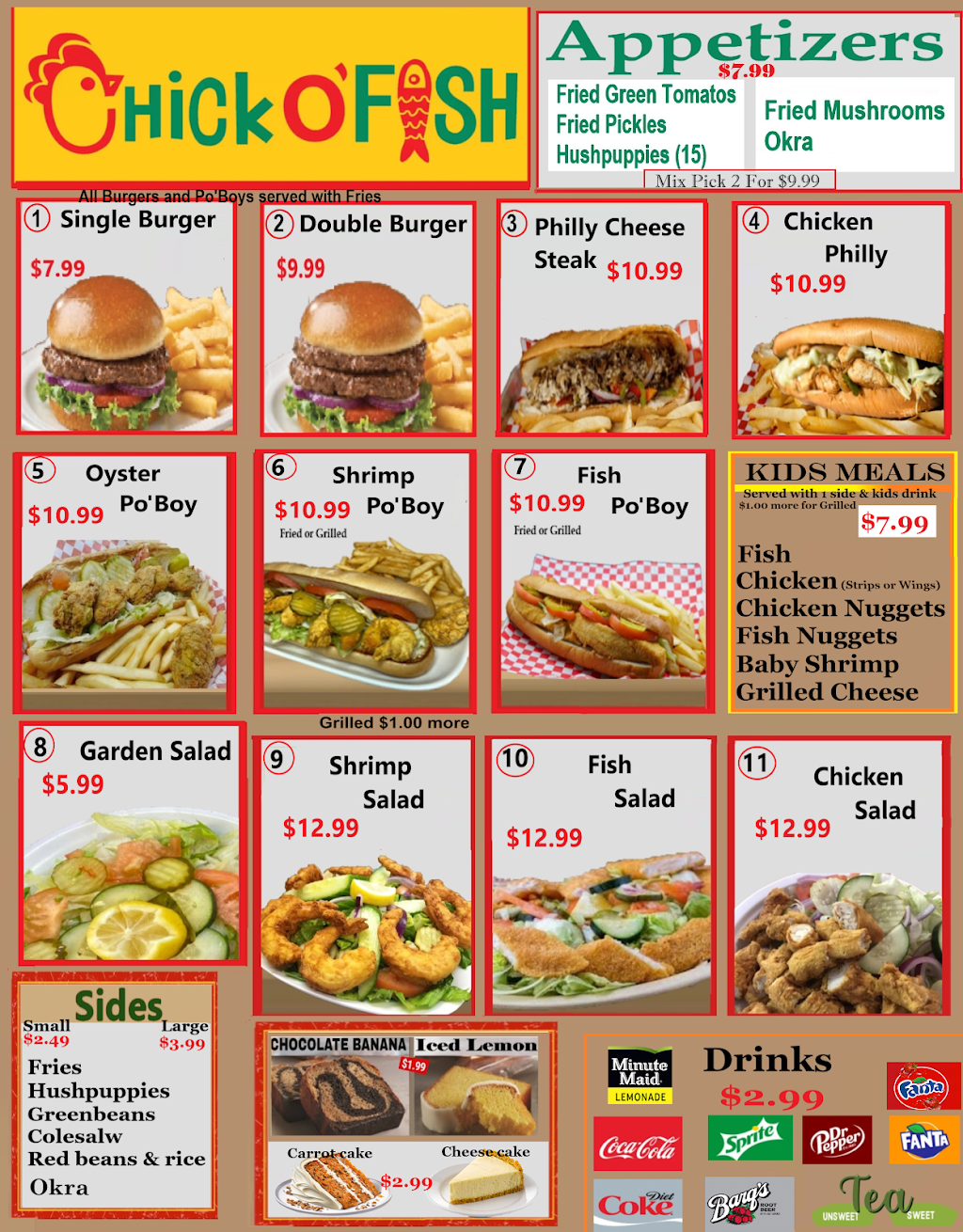 Chick O Fish | restaurant | 902 S Sheridan Rd, Tulsa, OK 74112, USA | 9186999071 OR +1 918-699-9071