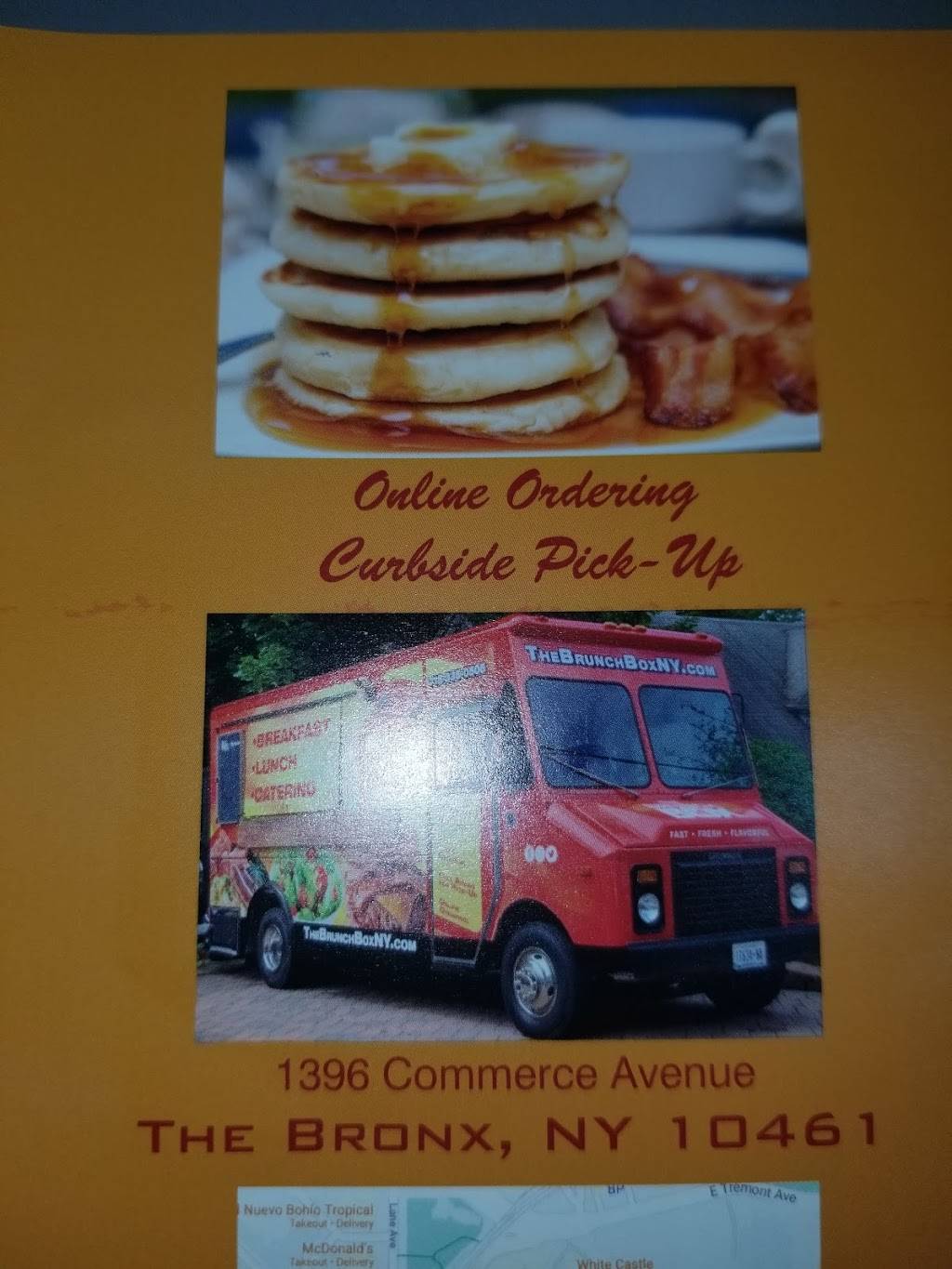 The Brunch Box | restaurant | 1396 Commerce Ave, The Bronx, NY 10461, USA | 7183350505 OR +1 718-335-0505