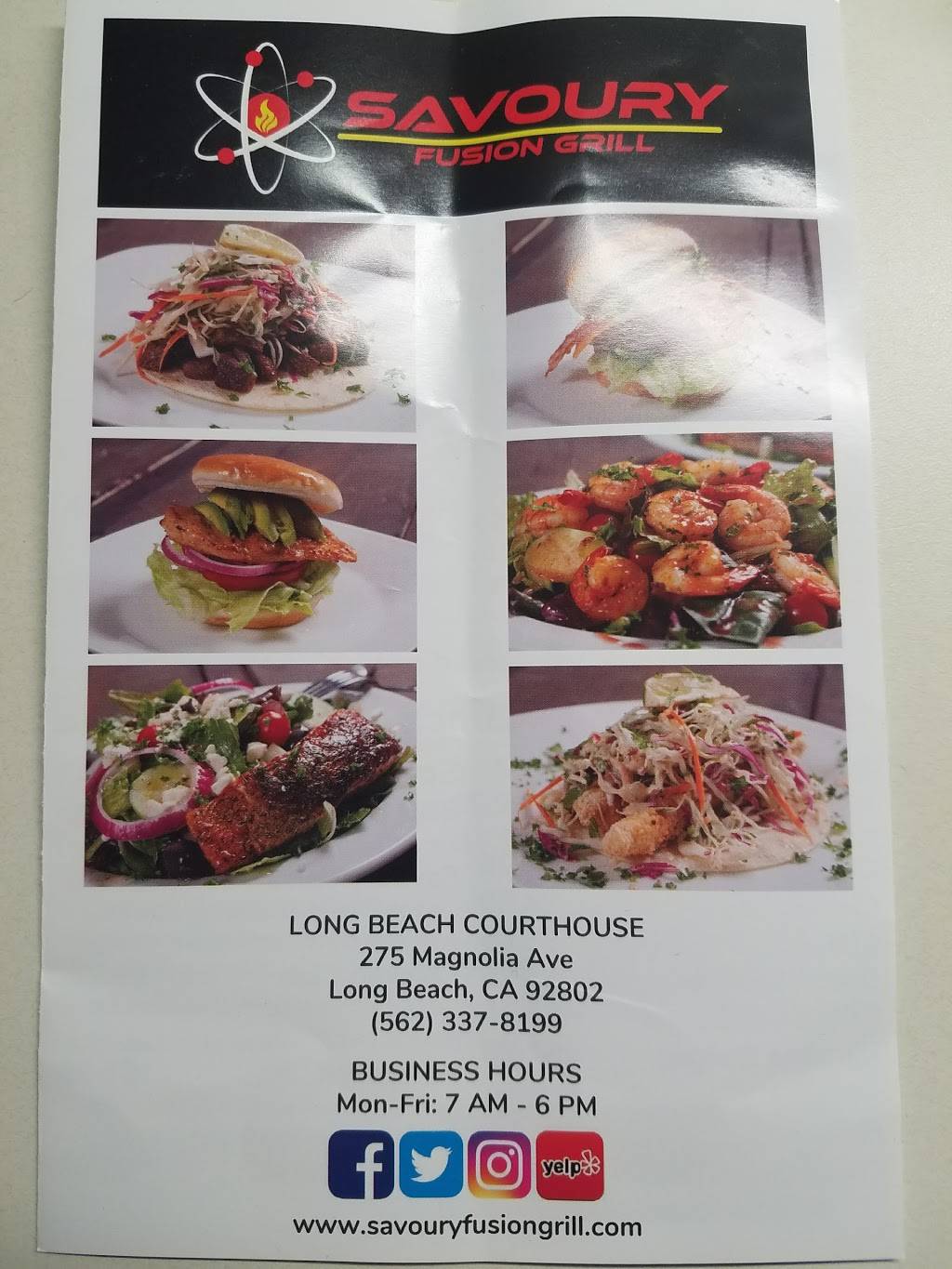 Savoury Fusion Grill | restaurant | 275 Magnolia Ave, Long Beach, CA 90802, USA | 5623378199 OR +1 562-337-8199