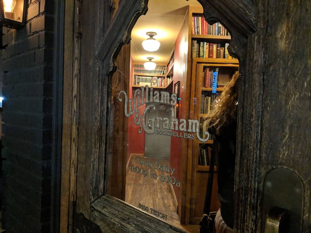 Williams & Graham | night club | 3160 Tejon St, Denver, CO 80211, USA | 3039978886 OR +1 303-997-8886