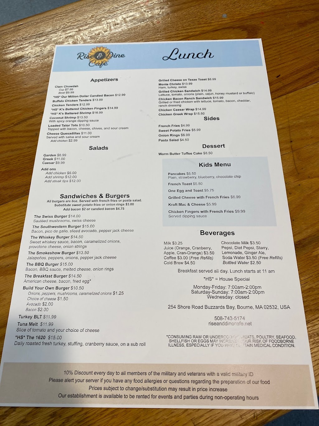 Rise and Dine | restaurant | 254 Shore Rd, Bourne, MA 02532, USA | 5087435174 OR +1 508-743-5174