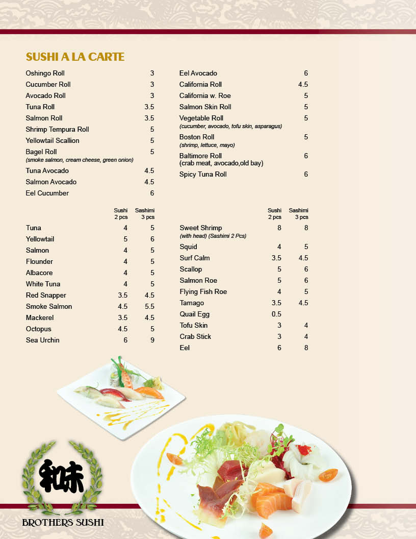 Brothers Sushi | restaurant | 1035 S Charles St, Baltimore, MD 21230, USA | 4108379888 OR +1 410-837-9888