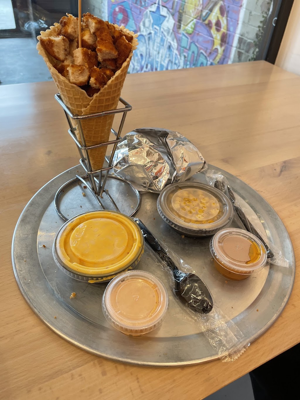 ChicknCone Dallas | restaurant | 2656 Main St Suite 140, Dallas, TX 75226, USA | 9726855054 OR +1 972-685-5054