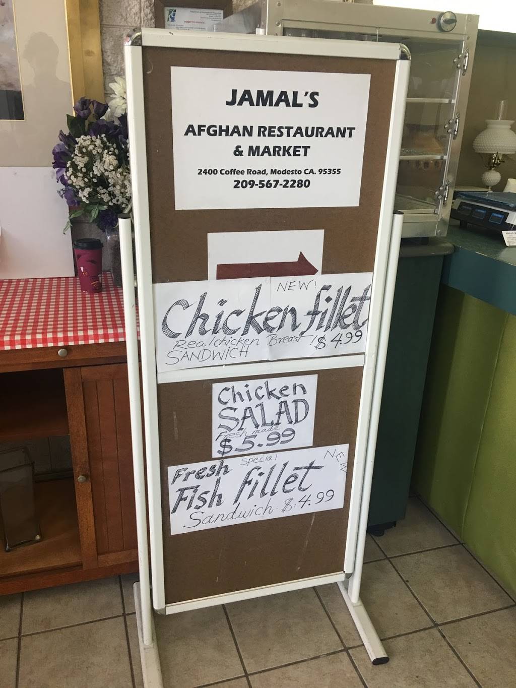 Jamals Afghan Restaurant & Market | restaurant | 2400 Coffee Rd, Modesto, CA 95355, USA | 2095672280 OR +1 209-567-2280