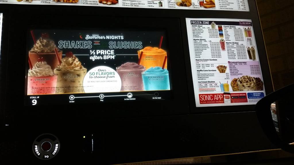 Sonic Drive-In | restaurant | 1265 E 119th St, Olathe, KS 66061, USA | 9132540219 OR +1 913-254-0219