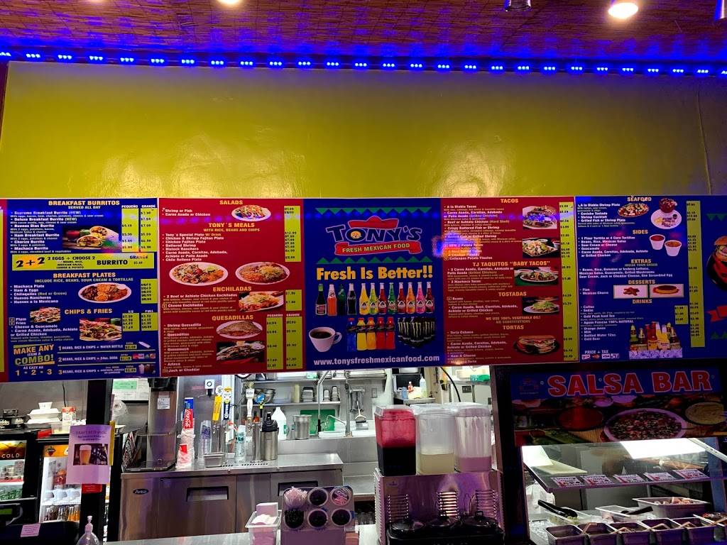 Tonys Fresh Mexican Food | restaurant | 719 W Washington St, San Diego, CA 92103, USA | 6195748710 OR +1 619-574-8710