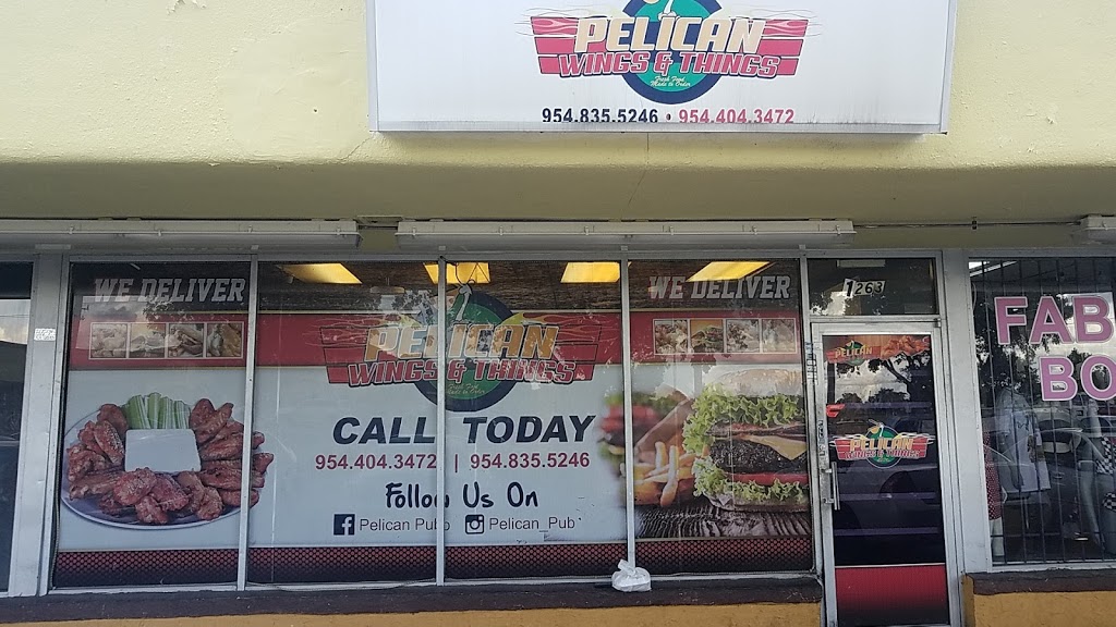 Pelican Wings and things | restaurant | 1263 NW 31st Ave, Fort Lauderdale, FL 33311, USA | 9544043472 OR +1 954-404-3472