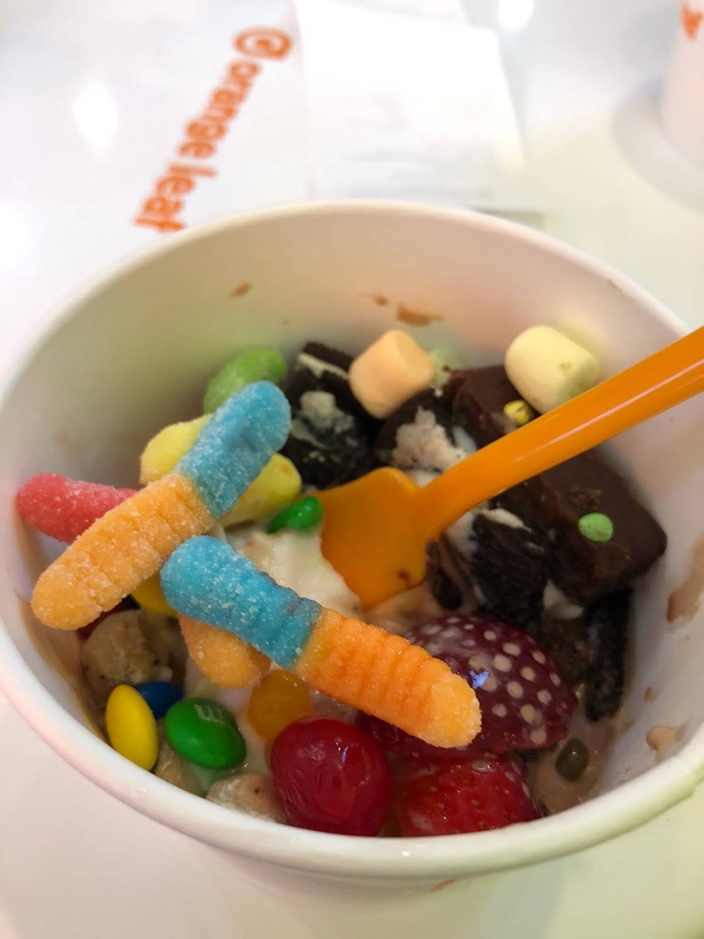 Orange Leaf | restaurant | 160 Creekside Way Ste 502, New Braunfels, TX 78130, USA | 8306089526 OR +1 830-608-9526