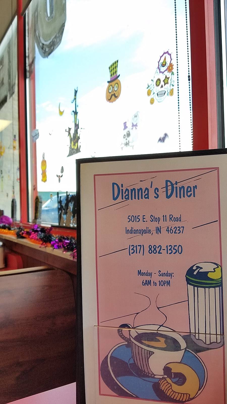 Diannas Diner | restaurant | 5015 E Stop 11 Rd, Indianapolis, IN 46237, USA | 3178821350 OR +1 317-882-1350