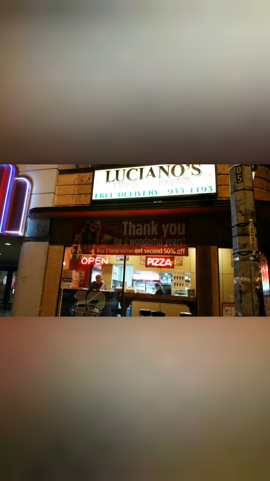 Lucianos Pizza & Pasta | meal delivery | 2341 California Ave SW, Seattle, WA 98116, USA | 2069331193 OR +1 206-933-1193