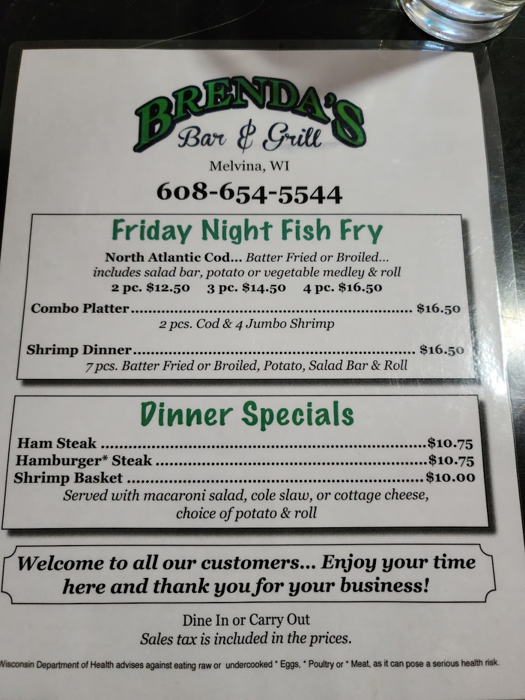 Brendas Bar & Grill | restaurant | 504 WI-27, Cashton, WI 54619, USA | 6086545544 OR +1 608-654-5544