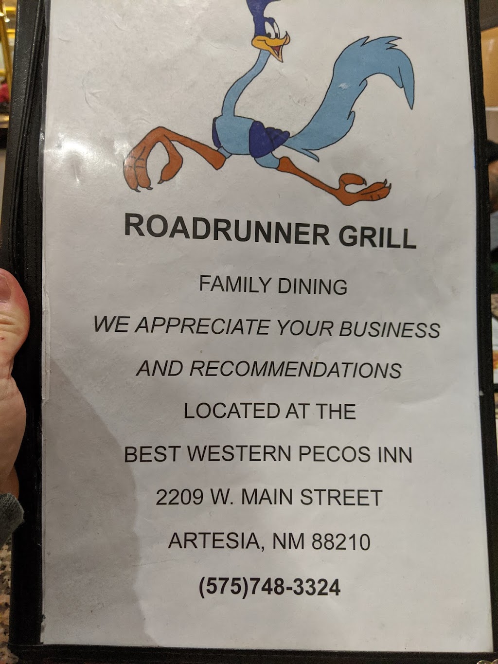 The Roadrunner Grill & BBQ | restaurant | 811 W Main St, Artesia, NM 88210, USA | 5757362573 OR +1 575-736-2573