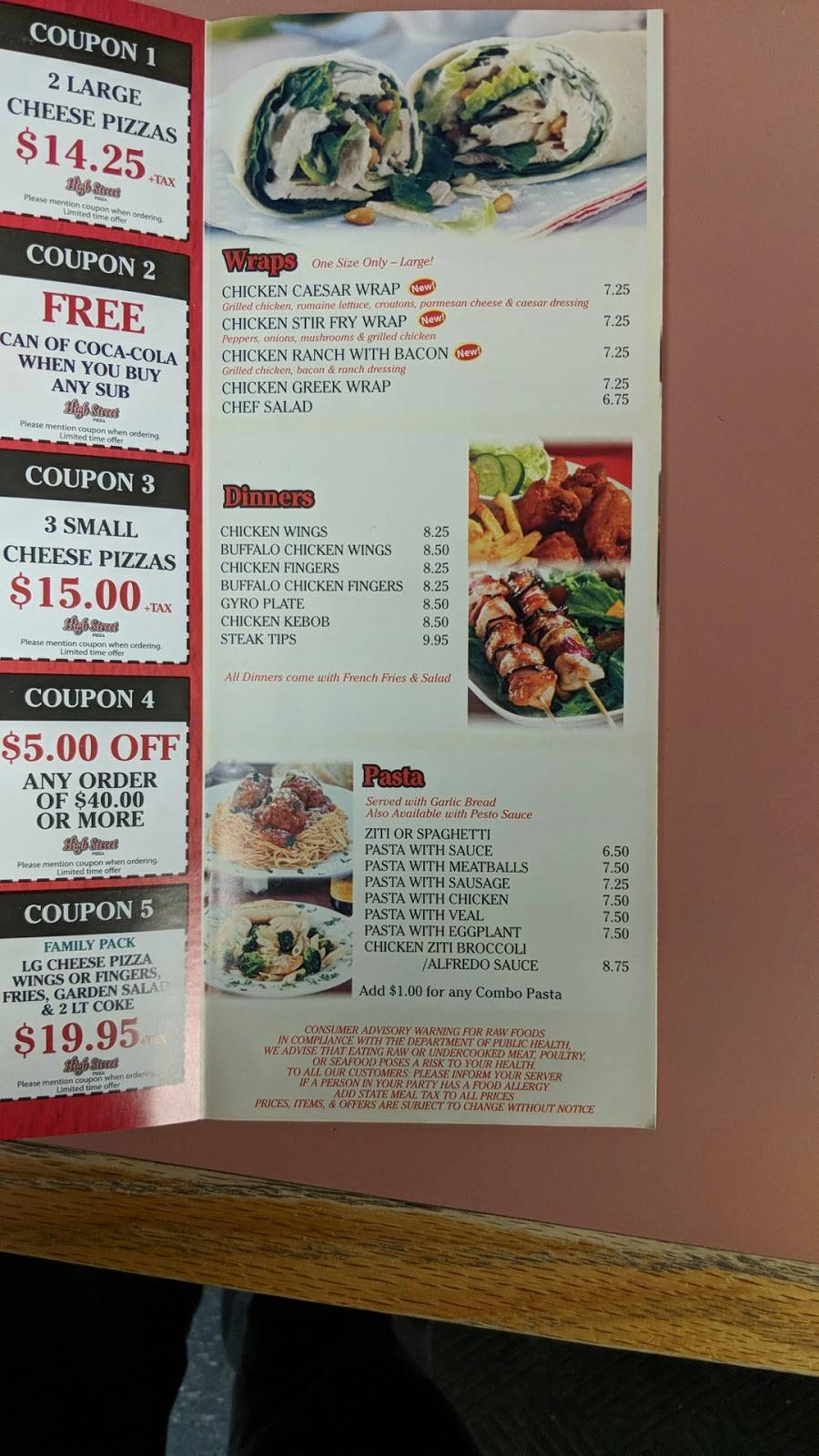 High Street Pizza | restaurant | 505 High St, Dedham, MA 02026, USA | 7813266220 OR +1 781-326-6220