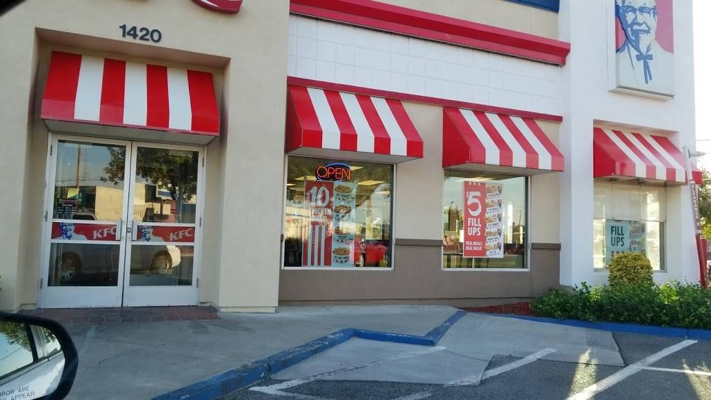KFC | restaurant | 1420 Kansas Ave, Modesto, CA 95351, USA | 2095295739 OR +1 209-529-5739