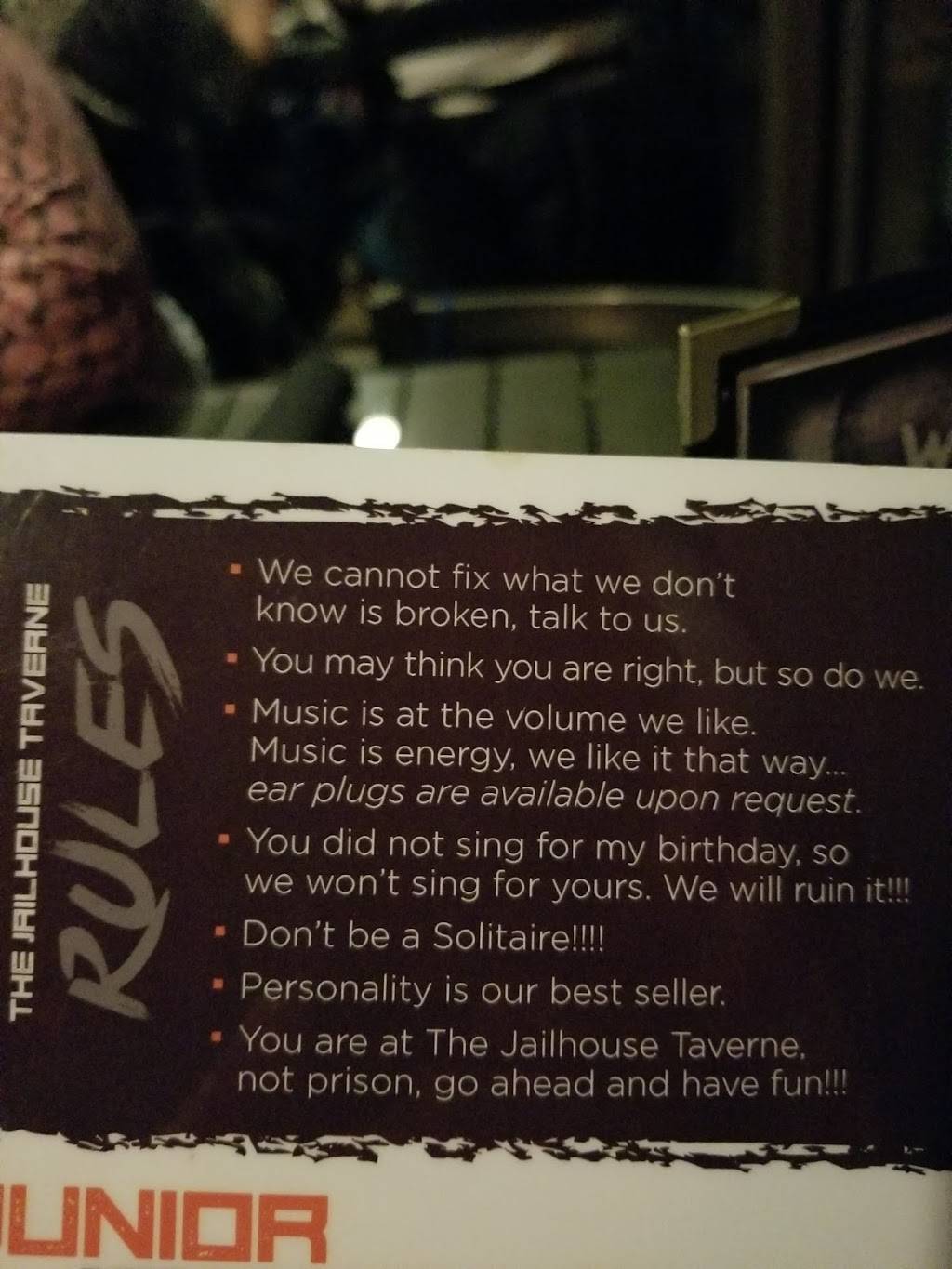 Jailhouse Taverne | restaurant | 15478 Avon Belden Rd, Grafton, OH 44044, USA | 4409260999 OR +1 440-926-0999