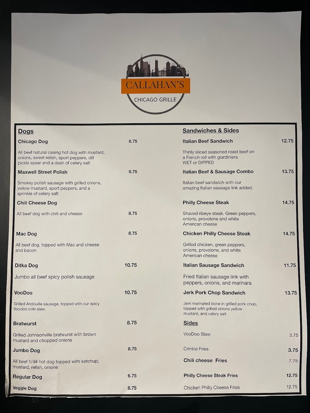 Callahans Chicago Grille | restaurant | the Broke Brewing parking, lot 3810 N Tulsa Ave, Oklahoma City, OK 73112, USA | 4056986942 OR +1 405-698-6942