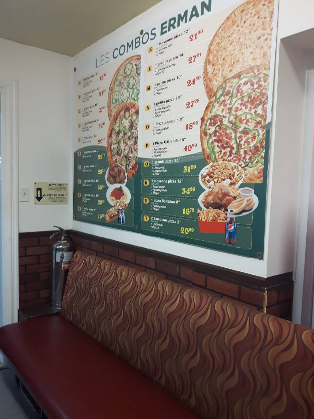 Erman Pizza | restaurant | 3628 Avenue des Églises, Charny, QC G6X 1X3, Canada | 4188324000 OR +1 418-832-4000