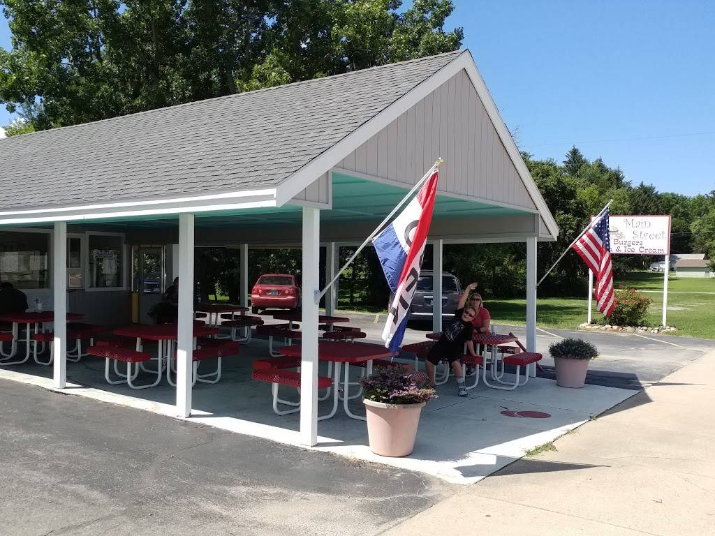 Main Street Burgers Pizza & Ice Cream | restaurant | 6436 W Main St, Eau Claire, MI 49111, USA | 2694616888 OR +1 269-461-6888