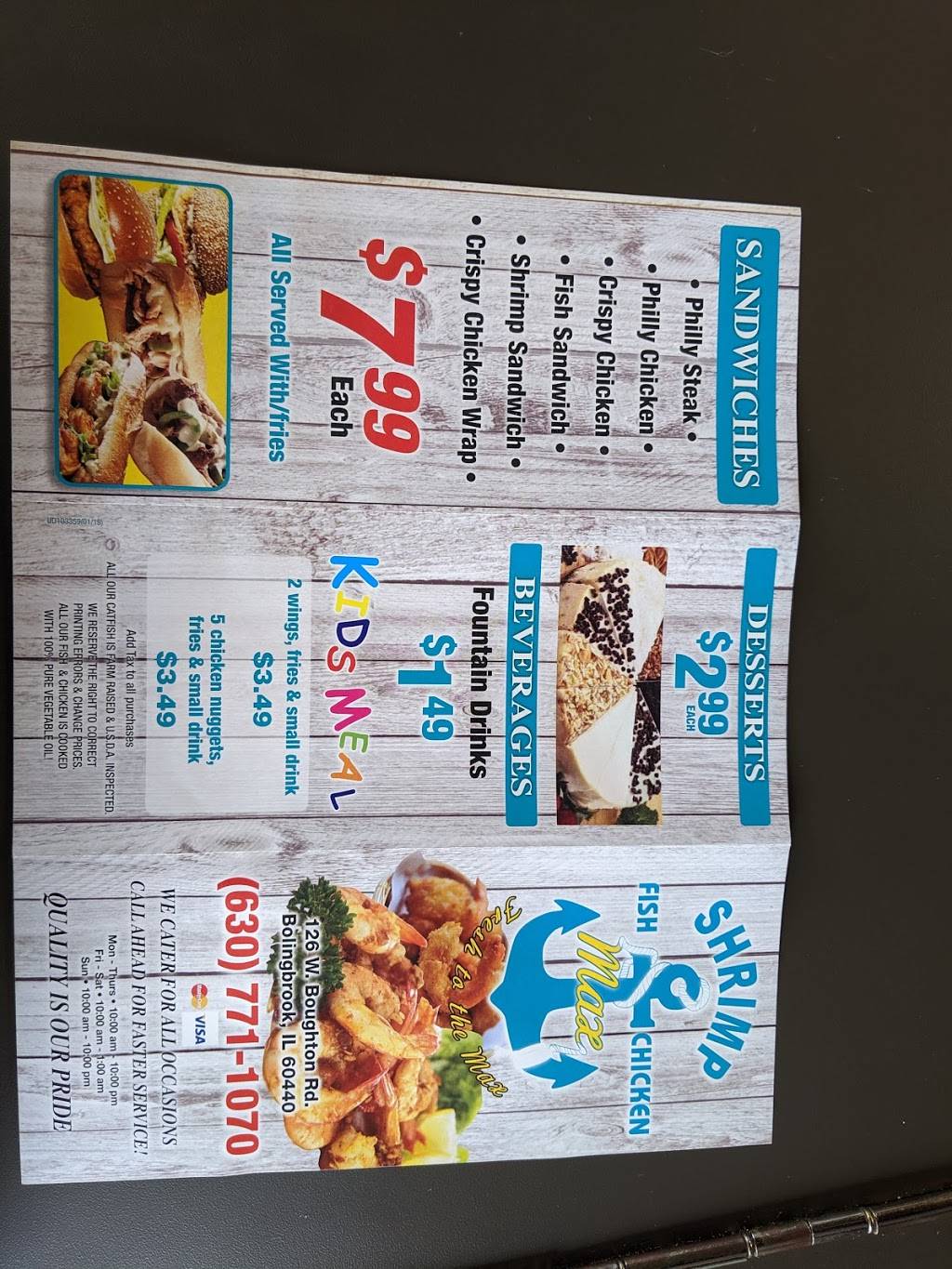 Shrimp Max Fish & Chicken | restaurant | 126 W Boughton Rd, Bolingbrook, IL 60440, USA | 6307711070 OR +1 630-771-1070