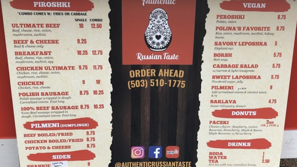 Authentic Russian Taste | restaurant | 1560 Fabry Rd SE, Salem, OR 97306, USA | 5035101775 OR +1 503-510-1775