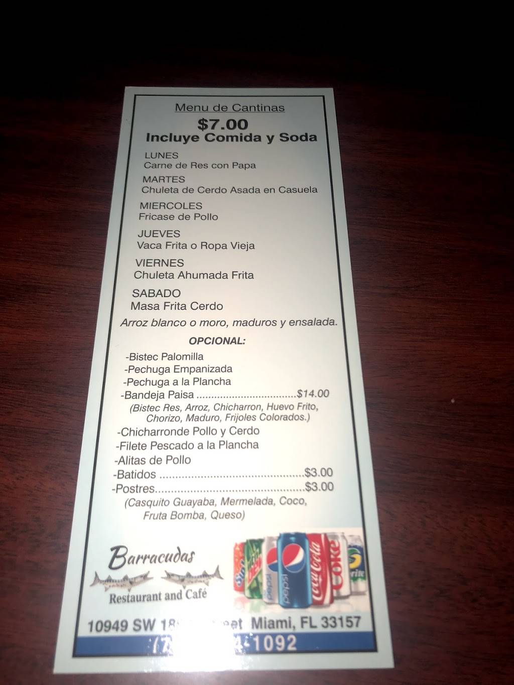 Barracudas Restaurant & Cafetería | restaurant | 10949 SW 186th St, Miami, FL 33157, USA | 7864441092 OR +1 786-444-1092