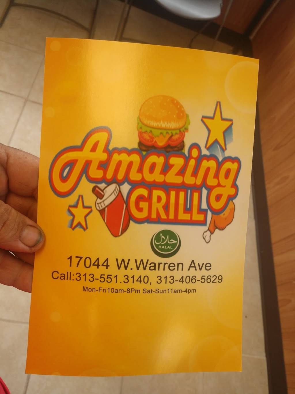 Amazing Grill | restaurant | 17044 W Warren Ave, Detroit, MI 48228, USA | 3135513140 OR +1 313-551-3140