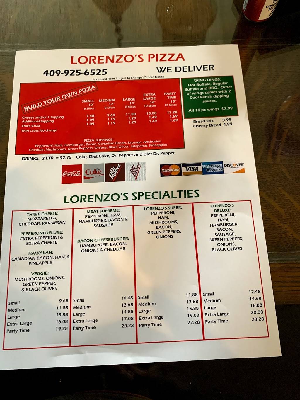 Lorenzos Pizza | restaurant | 12995 Hwy 6, Santa Fe, TX 77510, USA | 4099256525 OR +1 409-925-6525