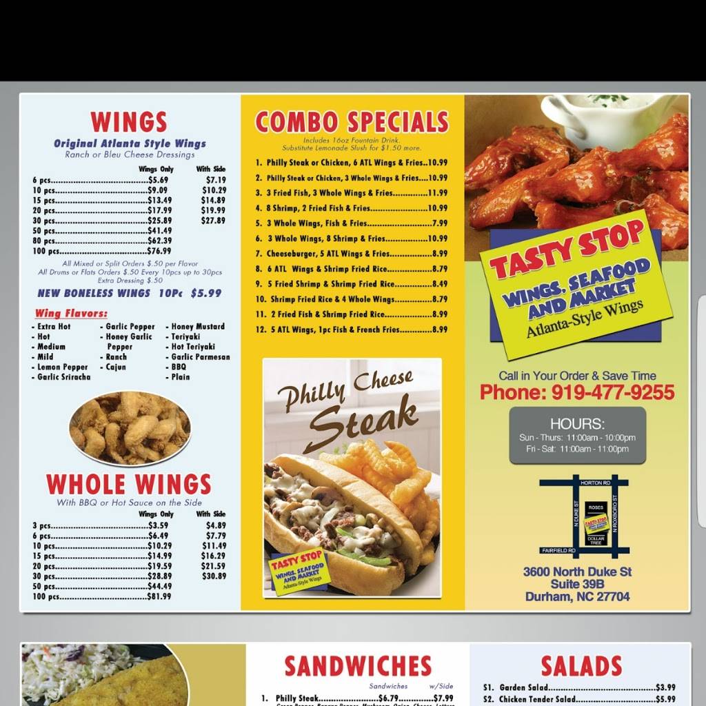 Tasty Stop | restaurant | 3600 N Duke St #39b, Durham, NC 27704, USA | 9194779255 OR +1 919-477-9255