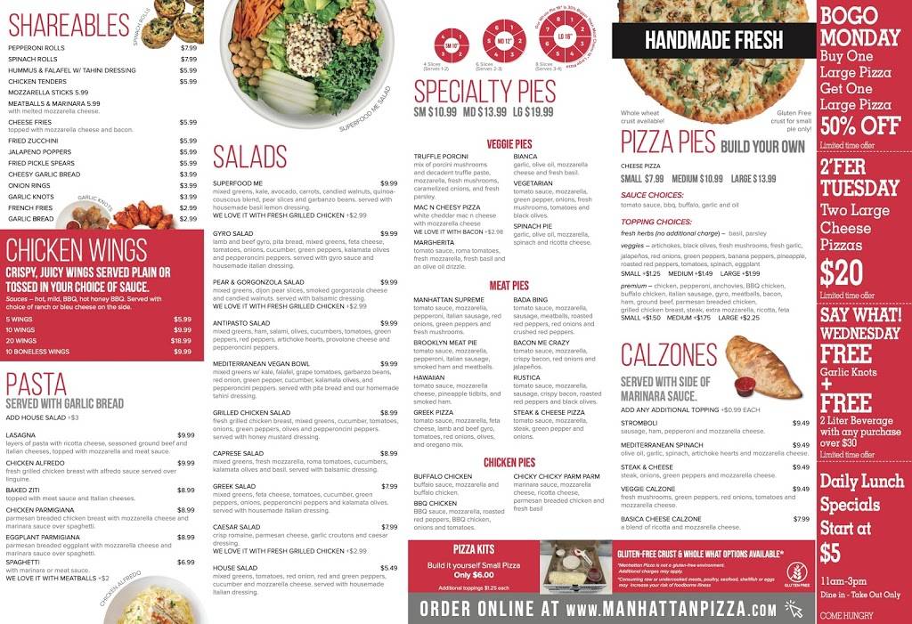 Manhattan Pizza - Clarksburg | restaurant | 23221 Stringtown Rd, Clarksburg, MD 20871, USA | 3015157500 OR +1 301-515-7500