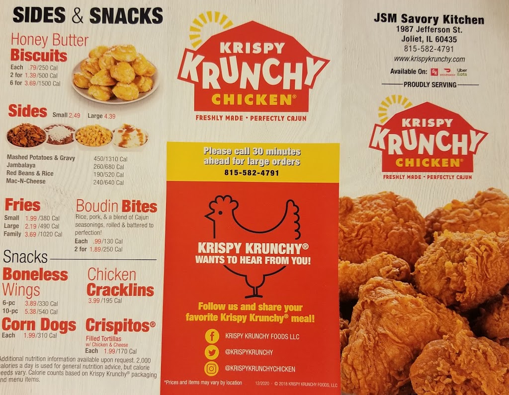 Krispy Krunchy Chicken | restaurant | 1987 W Jefferson St, Joliet, IL 60435, USA | 8155824791 OR +1 815-582-4791
