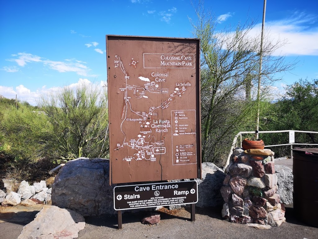 Colossal Cave Mountain Park | restaurant | 16721 E Old Spanish Trail, Vail, AZ 85641, USA | 5206477275 OR +1 520-647-7275