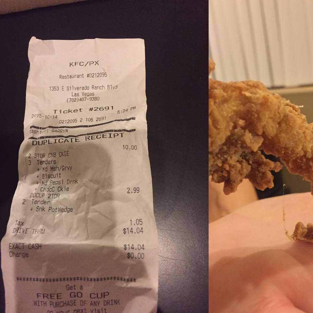 KFC | restaurant | 1353 E Silverado Ranch Blvd, Las Vegas, NV 89183, USA | 7024072625 OR +1 702-407-2625