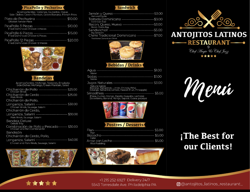 Antojitos Latinos Restaurant | restaurant | 5543 Torresdale Ave, Philadelphia, PA 19124, USA | 2152526927 OR +1 215-252-6927