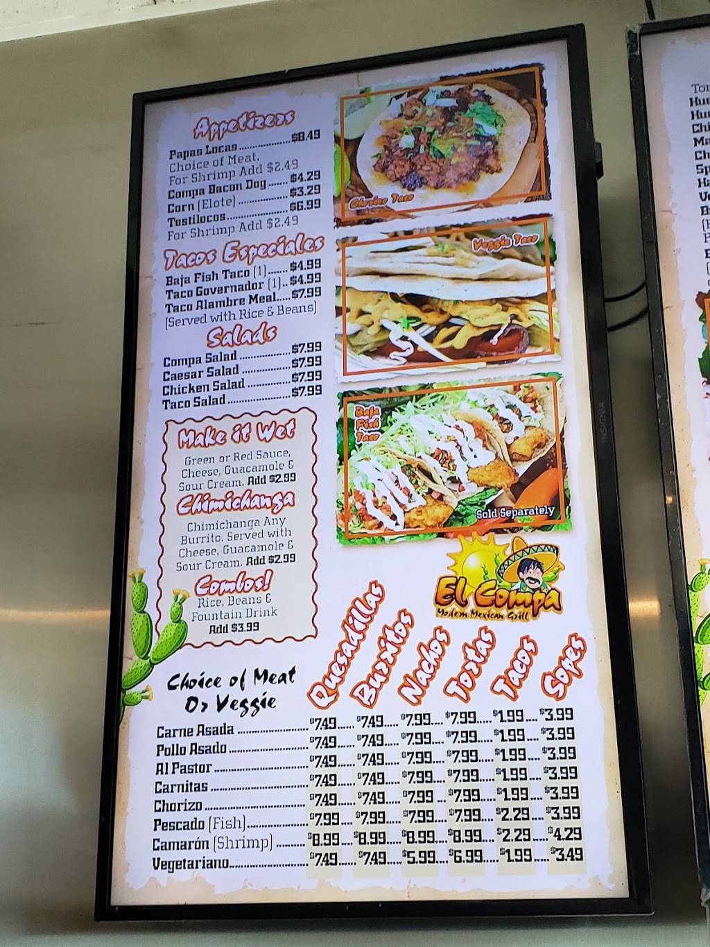 El Compa Modern Mexican Grill | restaurant | 13343 US-395 B, Victorville, CA 92392, USA | 4422675265 OR +1 442-267-5265