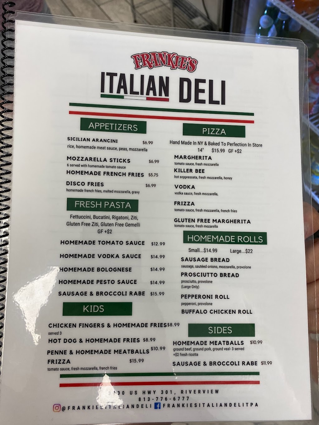Frankies Italian Deli Tpa | restaurant | 3930 US-301, Riverview, FL 33578, USA | 8137766777 OR +1 813-776-6777