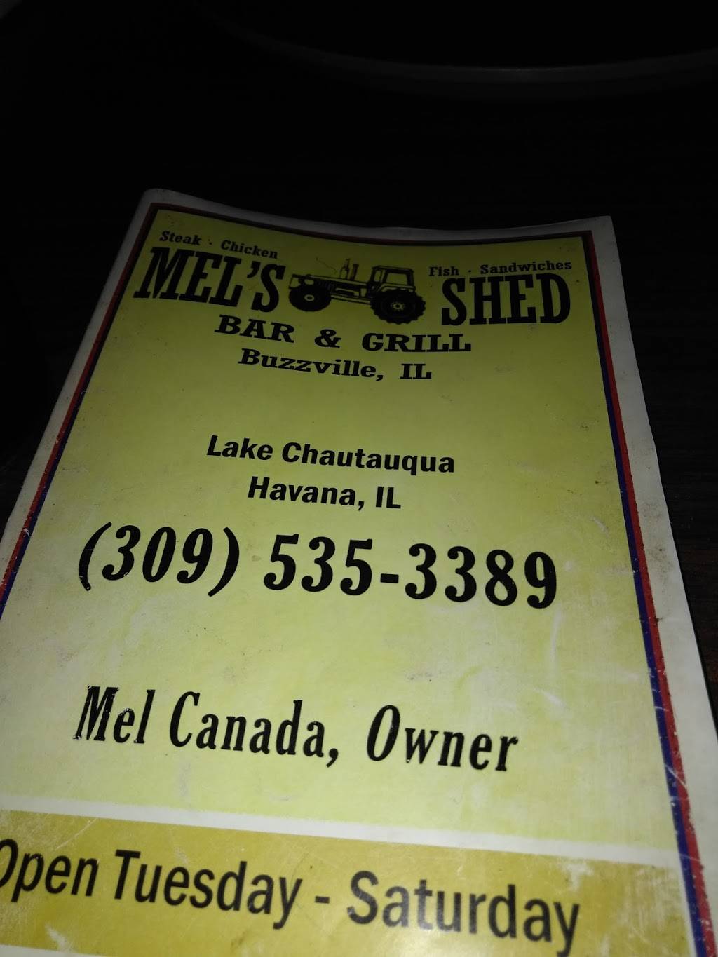 Shed | restaurant | 21464 North Dr, Havana, IL 62644, USA | 3095353389 OR +1 309-535-3389