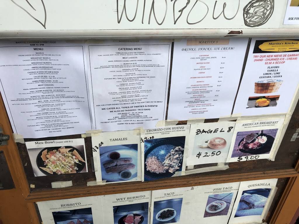 Martitas Kitchen | restaurant | 2560 Marin St, San Francisco, CA 94124, USA | 4152821103 OR +1 415-282-1103