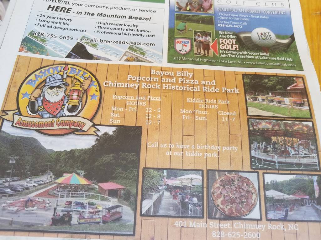 Bayou Billys | restaurant | 401 Main St, Chimney Rock, NC 28720, USA | 8286252600 OR +1 828-625-2600