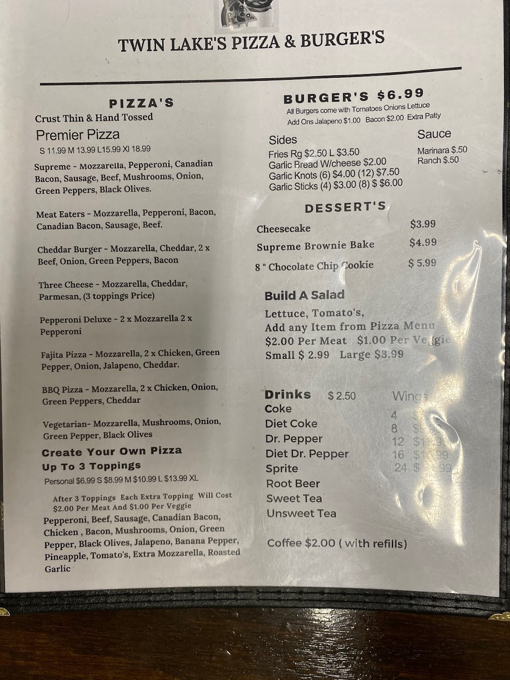 Twin Lakes Pizza and Burgers | restaurant | 462 TX-276, East Tawakoni, TX 75472, USA | 9034474000 OR +1 903-447-4000