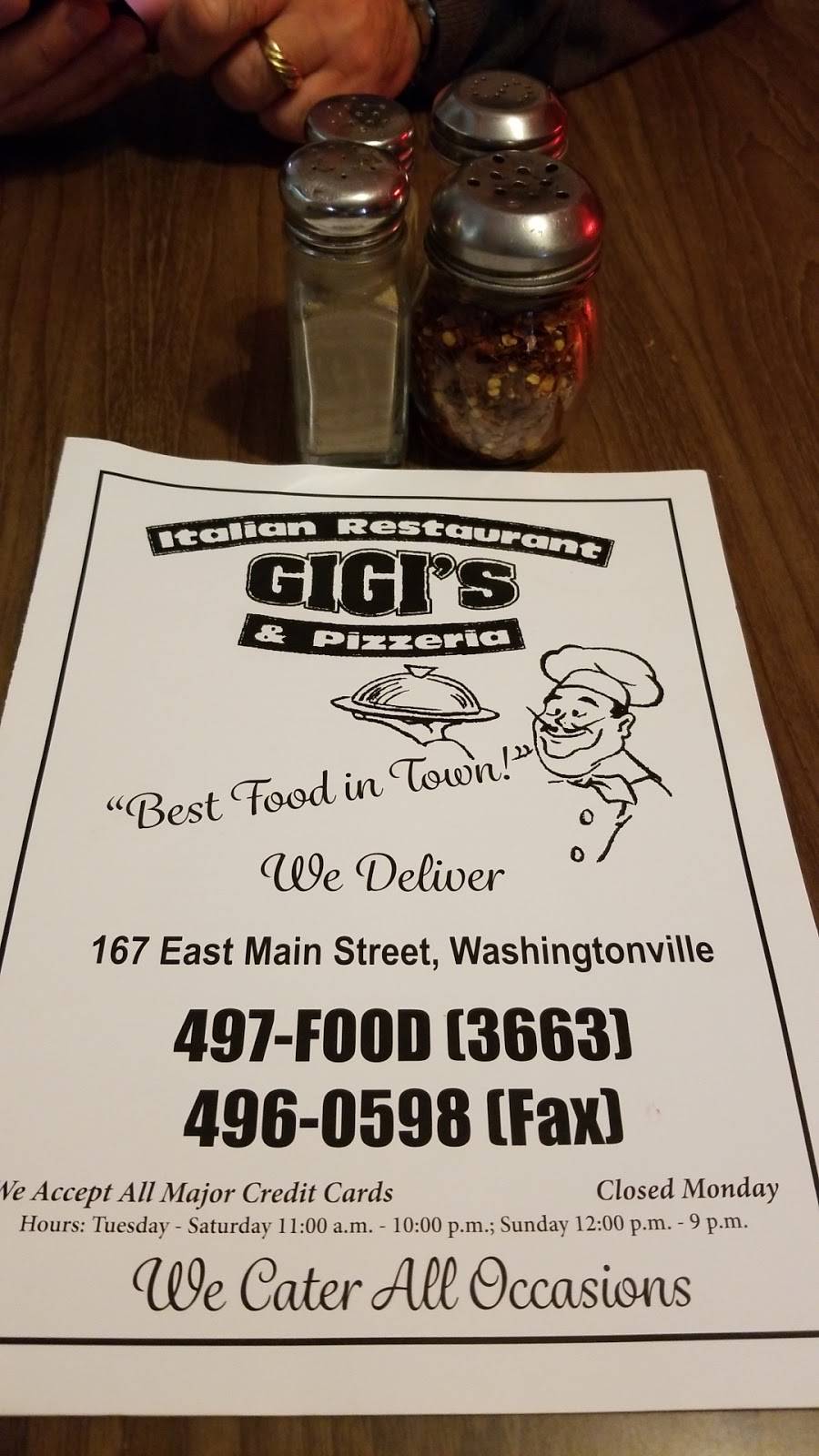 Gigis | restaurant | 167 E Main St, Washingtonville, NY 10992, USA | 8454973663 OR +1 845-497-3663
