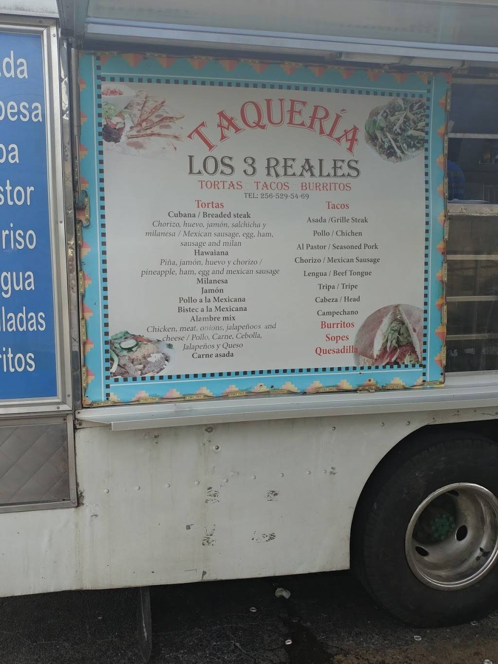 Los 3 Reales (food bus) | restaurant | 1117 Jordan Ln NW, Huntsville, AL 35816, USA | 2565295469 OR +1 256-529-5469