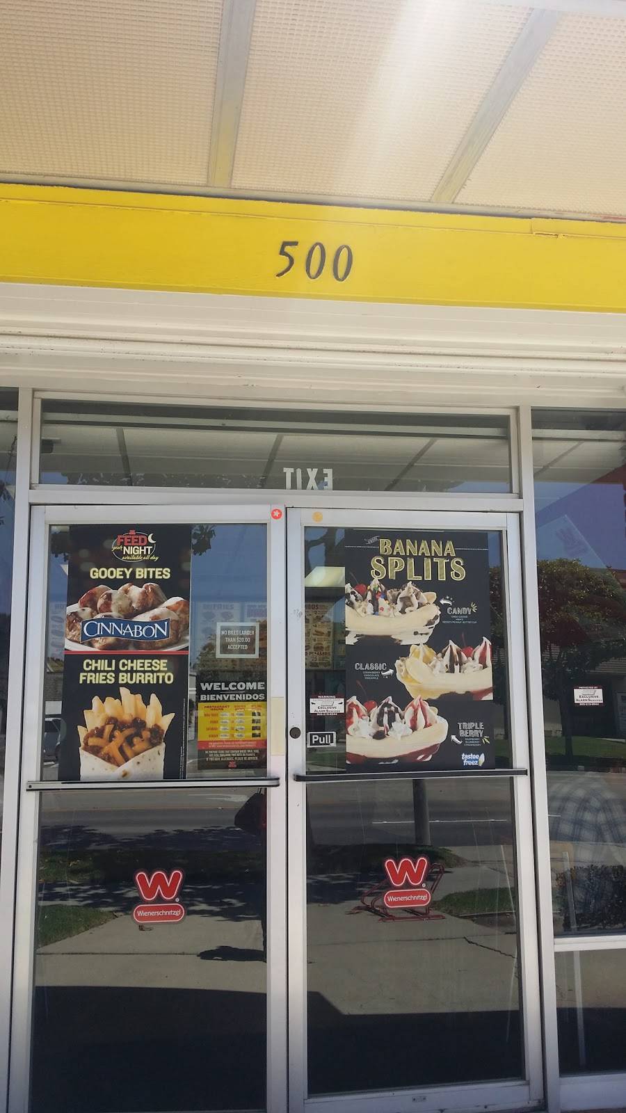 Wienerschnitzel | restaurant | 500 E Main St, Santa Maria, CA 93454, USA | 8059225558 OR +1 805-922-5558