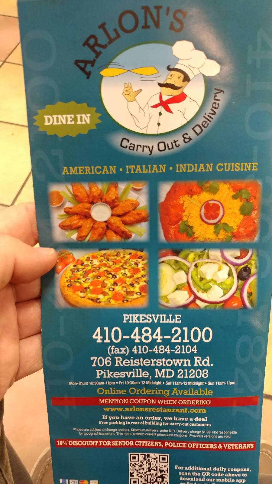 Arlons Carry Out | meal takeaway | 706 MD-140, Pikesville, MD 21208, USA | 4104842100 OR +1 410-484-2100