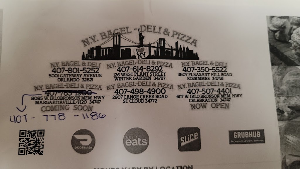 N. Y. Bagel-Deli& Pizza | restaurant | 8085 US-192, Kissimmee, FL 34747, USA | 4077781186 OR +1 407-778-1186