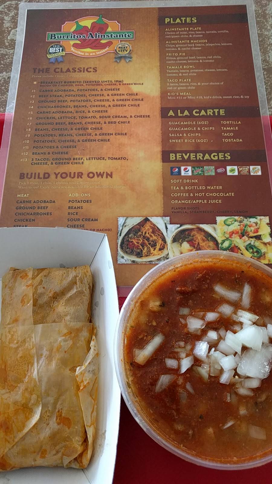 Burritos Alinstante | restaurant | 1140 Main St NE, Los Lunas, NM 87031, USA | 5055658570 OR +1 505-565-8570