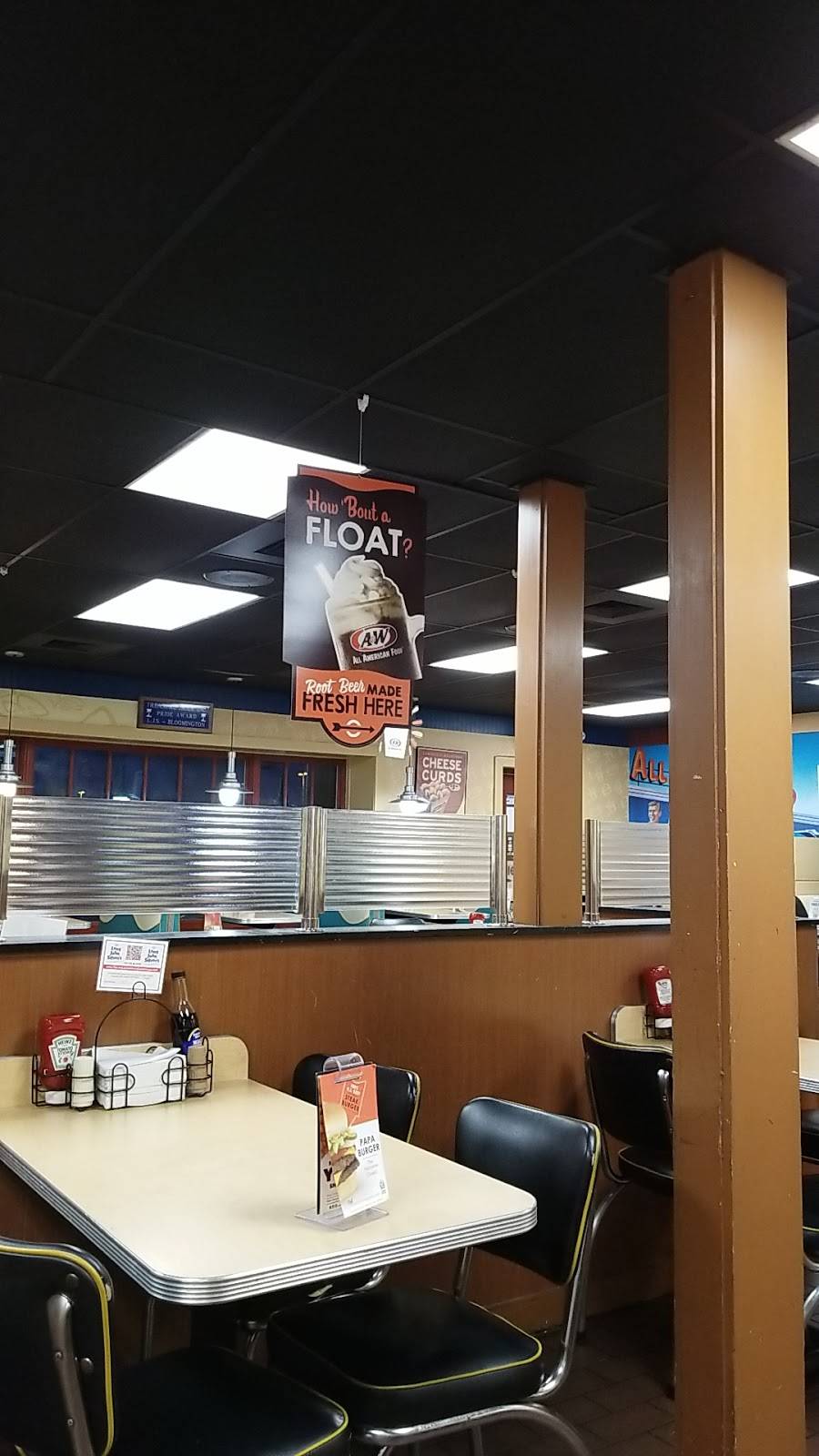 A&W Restaurant | restaurant | 2501 E Oakland Ave, Bloomington, IL 61701, USA | 3096631823 OR +1 309-663-1823