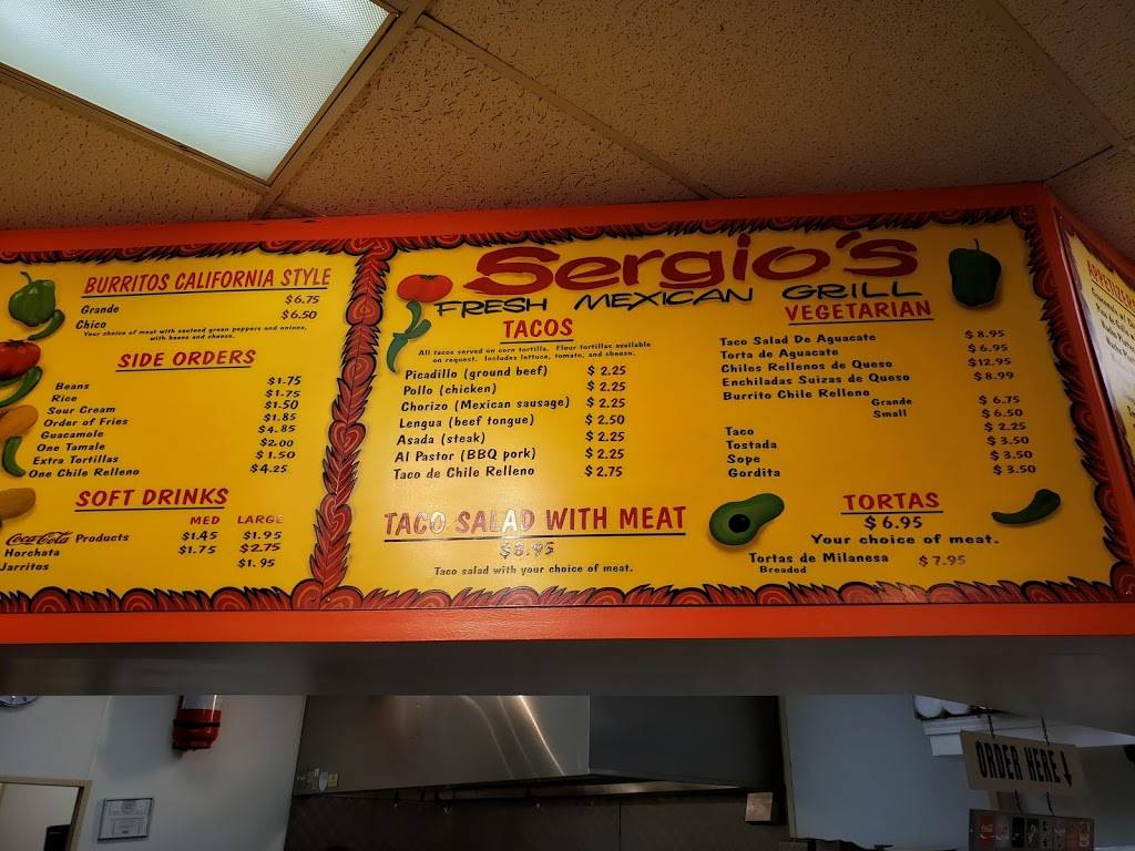 Sergios Fresh Mexican Grill | restaurant | 660 IL-22, Lake Zurich, IL 60047, USA | 8475509155 OR +1 847-550-9155