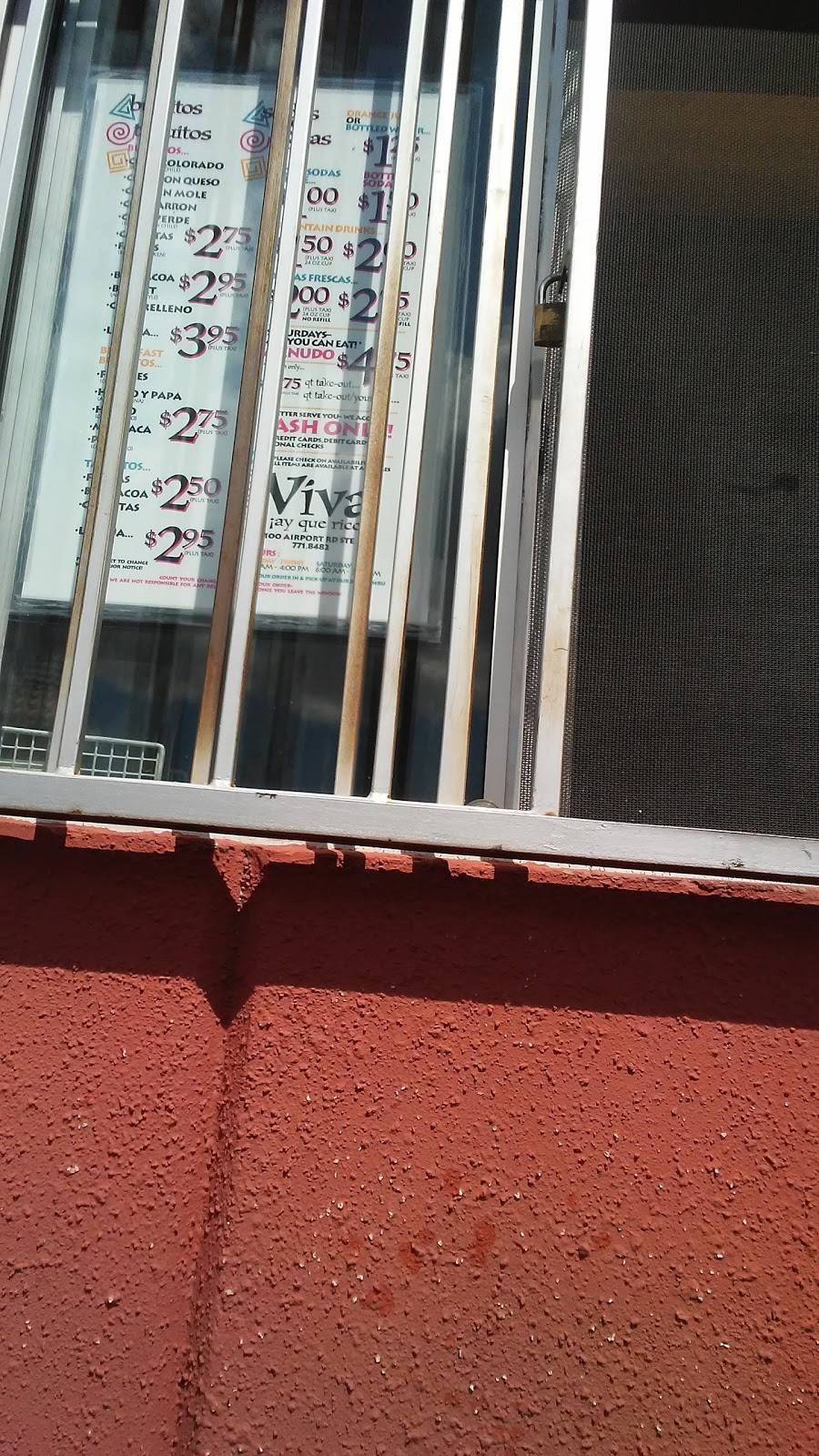 Viva Burritos | restaurant | 7100 Airport Rd, El Paso, TX 79906, USA | 9157718482 OR +1 915-771-8482